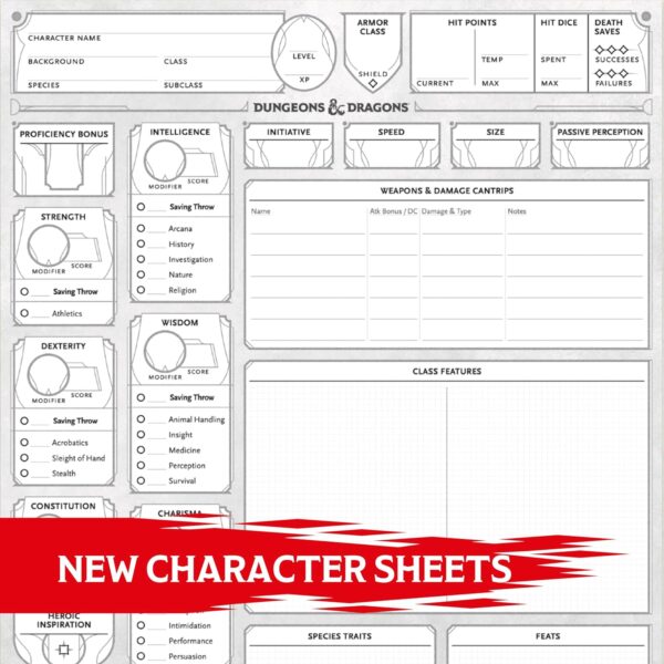 Dungeons & Dragons 2024 Character Sheets Player Accessories - Image 3