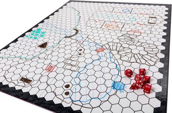 The Authentic Role-Playing Game Board by Hexers, Mat Alternative, Compatible with Dungeons and Dragons D&D DND Pathfinder RPG, 27x23 inches, 1 inch Square and Hexes Battle Grid, Foldable & Dry Erase - Image 8