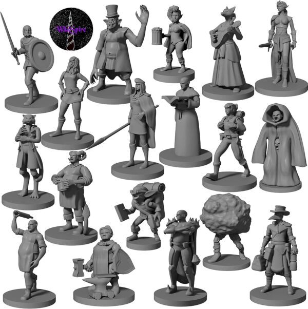 18 Miniatures Townsfolk Hero for DND Miniatures Bulk 28mm & Dungeons and Dragons Miniatures | for DND Minis and D&D Miniatures Fan and Fantasy Miniatures I Campaign Setting & Quests - Image 2