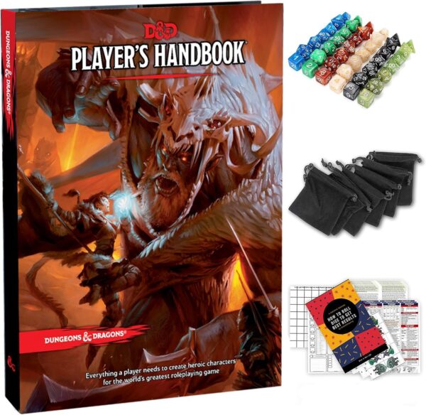 Player's Handbook Dungeons and Dragons - Bundled with DND Dice and Complete Printable Kit - D&D Core Rulebook - D&D 5e Players Handbook Gift Set - D&D Starter Set Accessory - Dragons 5th Edition - Image 2