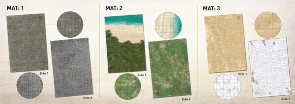 Melee Mats DND Map Starter Kit for Dungeons & Dragons Game - 24” x 36" 3 Pack Double Sided, Wet/Dry Erase Battle Terrain Grid - Ultimate Tabletop Board Gaming Experience with Accessories - Image 8