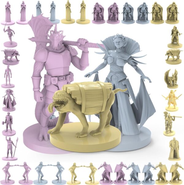 Mythical Heroes Town Dwellers, Heroes and Monsters Mini Figure Set for RPGs - 102 Pcs in 17 Designs, Suitable Size for DND (Town Edition) - Image 6