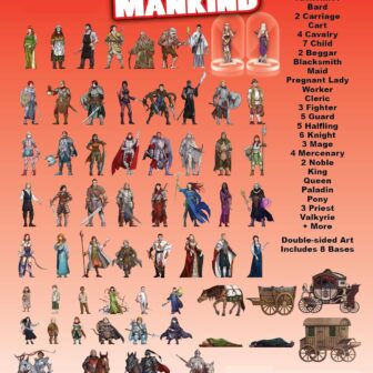 Arcknight Flat Plastic Miniatures: Mankind; 62 Unique Human-Themed Minis for DND 5e and Pathfinder; Affordable, Skinny Figurines for Dungeons and Dragons and Other Tabletop RPG Games - Image 3