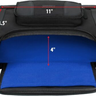USA GEAR Compact Travel Bag Compatible with Dungeons and Dragons Accessories - Small DND Bag fits RPG Player Essentials, Player's Handbook, Character Sheets, Dice, Tokens, & Mini Player Items (Blue) - Image 8