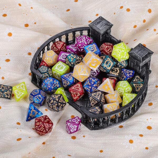 CiaraQ DND Dice Sets - 49pcs Polyhedral Dice, 7 Sets D&D Dice with Pouches, D4 D6 D8 D10 D% D12 D20 Dice for Dungeons and Dragons DND RPG MTG Table Games - Image 7