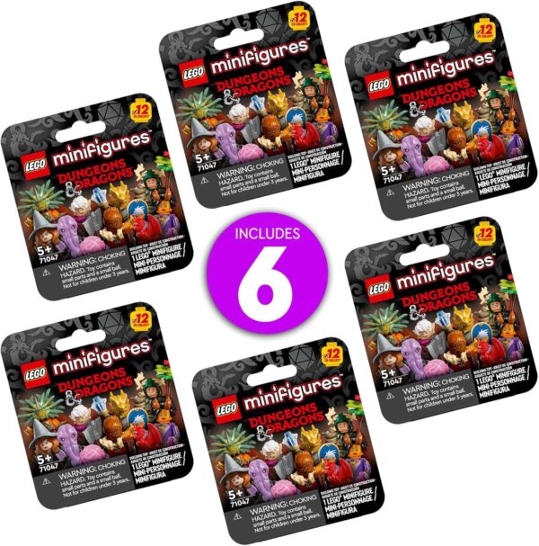 LEGO Minifigures Dungeons & Dragons 6 Pack - Toy for Boys & Girls Ages 5+ - Collectible Figures for Kids & Adult Fans - Dungeons & Dragons Gift - 66765 - Image 3