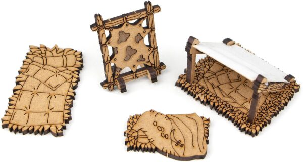 TowerRex Adventurers Camp D&D Furniture Terrain 3D Modular Tabletop Battle Mat - DND Accessories for Dungeons & Dragons, Pathfinder, Warhammer - Wargaming Scatter Terrain for 25mm 32mm 28mm Miniatures - Image 5