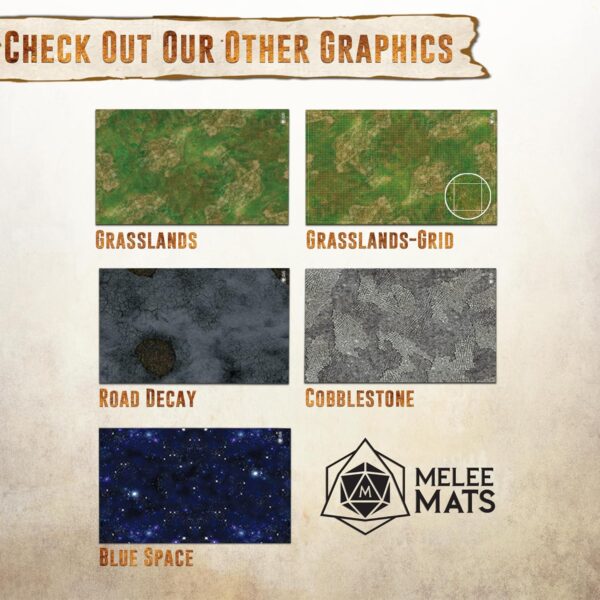 Battle Game Mat for DND - [48" x 72"] Wargaming Tabletop Map - Gaming Board for Warhammer 40k, Dungeons and Dragons, Wargame RPG - Vinyl Gaming Grass Terrain - Image 7