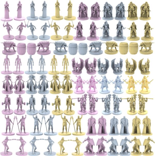 Mythical Heroes Town Dwellers, Heroes and Monsters Mini Figure Set for RPGs - 102 Pcs in 17 Designs, Suitable Size for DND (Town Edition) - Image 3