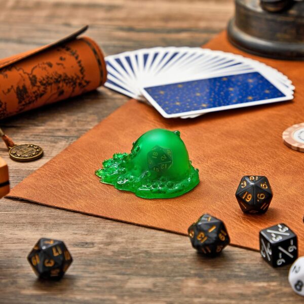 Deekin Harrycle Dice Jail Gelatinous Cube Dice Prison Resin Cage Translucent Miniature Accessory for Table Game Party Gatherings Gifts(Green) - Image 5