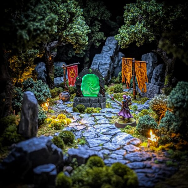 CZYY DND Glowing Portal Resin Miniature with Color-Changing LED Lights - Magic Portal Terrain, RPG Scenery for Tabletop Wargaming, Dungeons & Dragons and Warhammer - Image 9