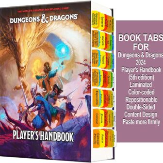 Index Tabs for D&D 2024 Player's Handbook (Book not Included), 56 D&D Core Rulebook Color Coded Clear PVC Laminated Tabs, Double-Sided Content Design & Durable Repositionable Tabs - Image 4