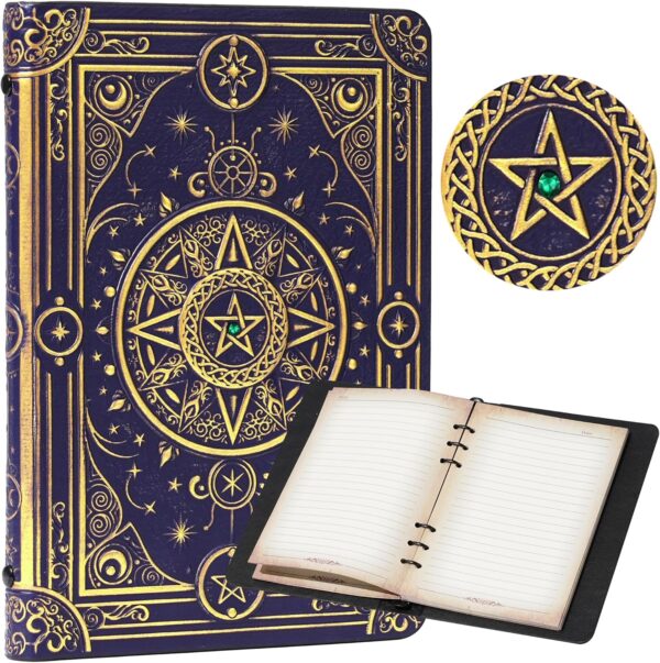 Magic Refillable Notebook Journal Binder for DND: A5 Story Forge 400 Pages (200 Sheets) with Worn Ancient Magic Design for DND or Fantasy Enthusiasts - Perfect for Dungeons and Dragons (D&D) - Image 2