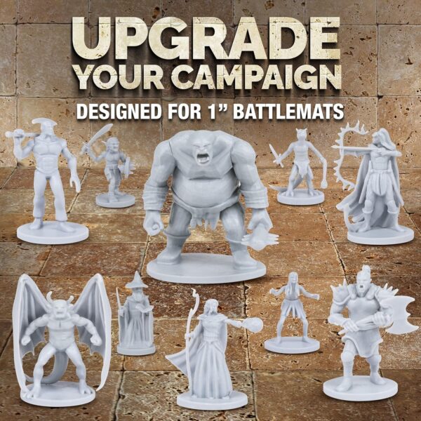 Path Gaming 38 Miniatures Fantasy Tabletop RPG Figures for Dungeons and Dragons, Pathfinder Roleplaying Games. 28MM Scaled Miniatures, 10 Unique Designs, Bulk Unpainted, Great for D&D/DND - Image 7