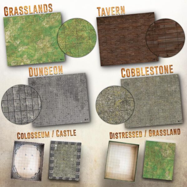 Melee Mats DND Map Starter Kit for Dungeons & Dragons Game - 22” x 26" Double Sided, Wet/Dry Erase Battle Terrain Grid - Ultimate Tabletop Board Gaming Experience with Accessories - Image 4