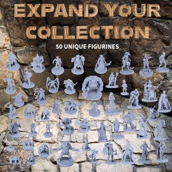50 Unique Miniatures Fantasy Tabletop RPG Figures for Dungeons and Dragons, Pathfinder Roleplaying Games. Bulk unpainted, Great for D&D - Image 5