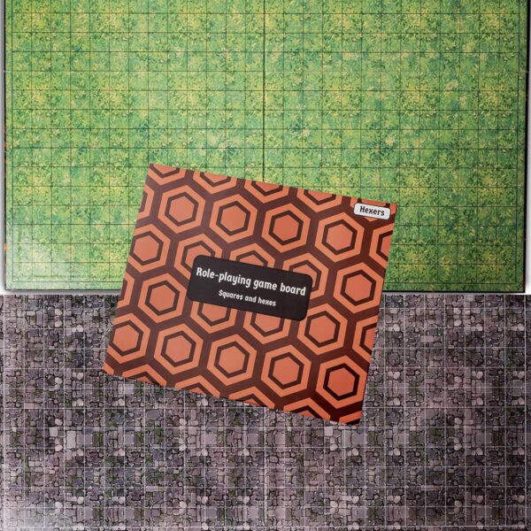 Hexers Terrain Lite Role-Playing Game Board RPG Game Mat Alternative, Compatible with Dungeons and Dragons DD D&D and Pathfinder 1 inch Squares, RPG Miniatures Mat or Tabletop Role-Playing Dice Map - Image 2