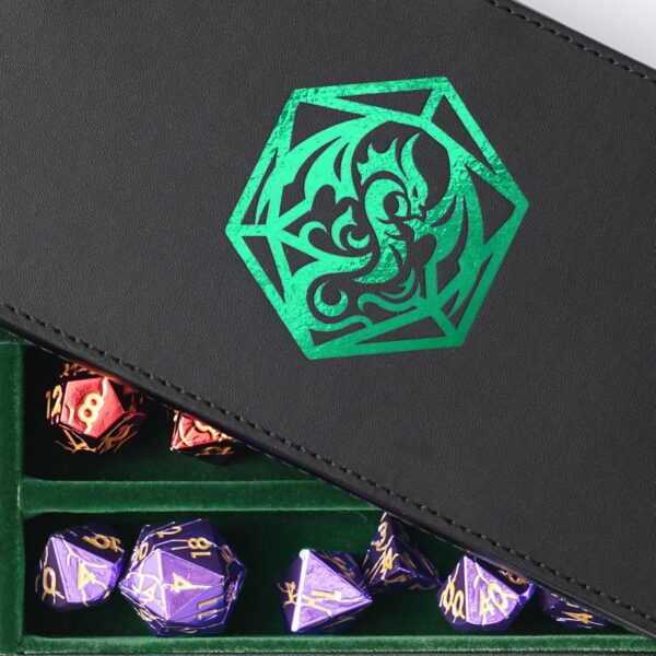 Sanctum Dice Box - Premium Case & Dice Tray for DND - Phone/Pen Slot, Magnetic Lid and Storage for your Sets, Mini's and More - Felt-Lined Vault Holder for D&D and RPG - Image 7