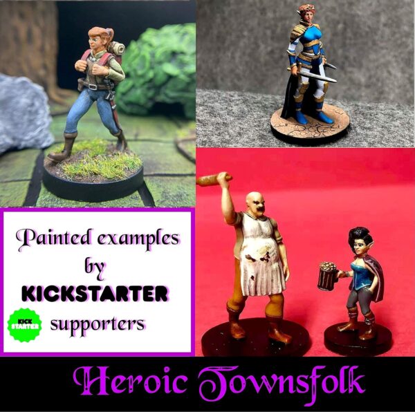 18 Miniatures Townsfolk Hero for DND Miniatures Bulk 28mm & Dungeons and Dragons Miniatures | for DND Minis and D&D Miniatures Fan and Fantasy Miniatures I Campaign Setting & Quests - Image 5