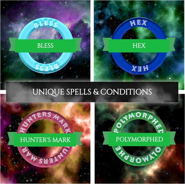 Kraftex DND Condition Rings [96pcs]: DND Accessories for Dungeon Masters to Track DND Spell Effects. Condition Markers D&D Accessories use as DND Tokens, DND Ring, DND Status Markers or DM Tools. - Image 5