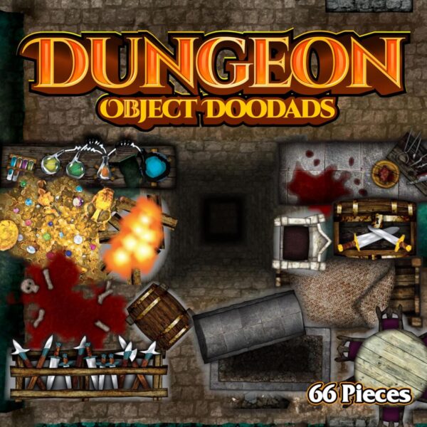 Dungeons - 66pc Double-Sided Dungeon & Terrain Pieces for Starters & Masters Alike - Roleplaying Objects for Dungeons & Dragons - Immersive Map Accessories for DND 5E, Pathfinder & Warhammer RPGs - Image 3