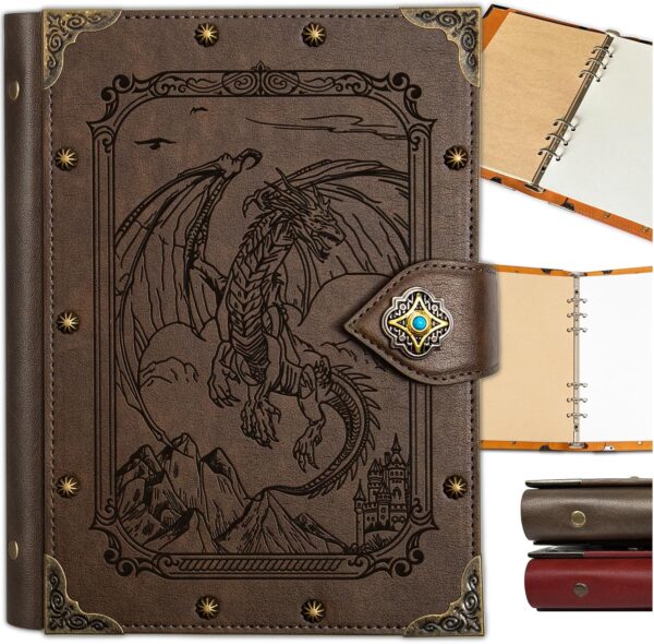 DUROTAN DND Journal Dragon Notebook A5 Binder Diary 400 Pages For D&D Gift Set Dungeons and Dragons Accessories Role Playing Games DM & Players RPG - Image 2