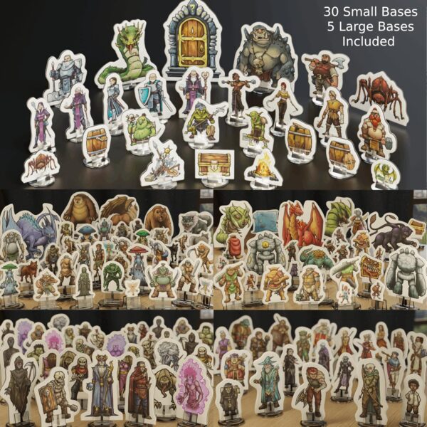 Hard Flat Minis for DND Miniatures with Bases | 28mm - 32mm Scale Dungeons and Dragons Starter Set 5e (DM Starter Pack, 183, Miniatures) - Image 7