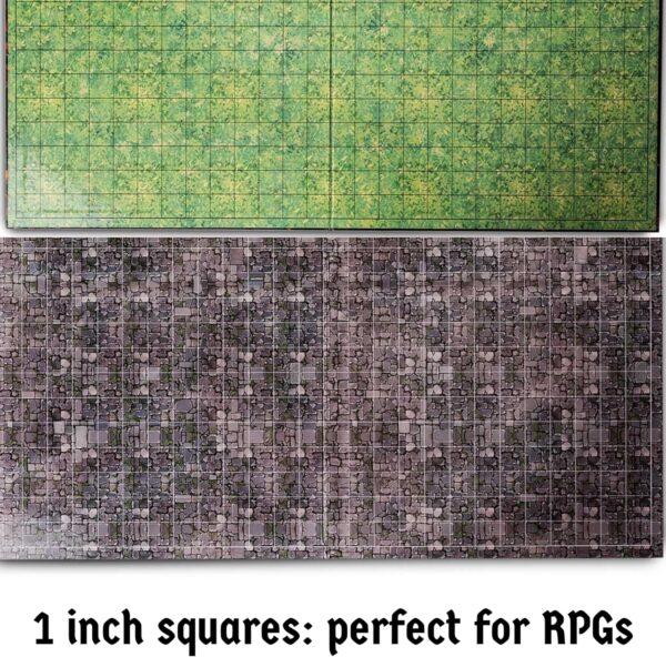 Hexers Terrain Lite Role-Playing Game Board RPG Game Mat Alternative, Compatible with Dungeons and Dragons DD D&D and Pathfinder 1 inch Squares, RPG Miniatures Mat or Tabletop Role-Playing Dice Map - Image 5